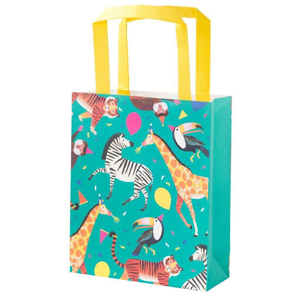 Jungle Paper Party Bag Turquoise - Anilas UK