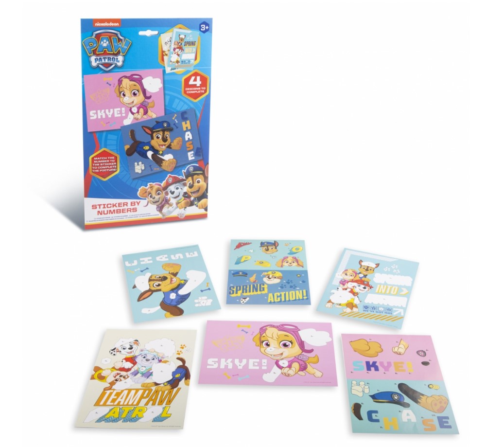 Paw Patrol Sticker By Numbers - Anilas UK