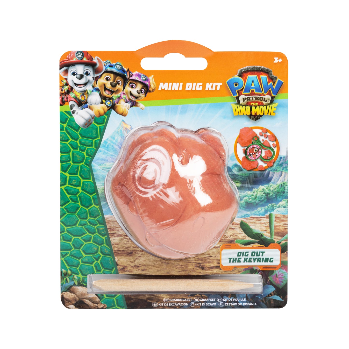 Paw Patrol Mini Dig Kit with Keyring inside