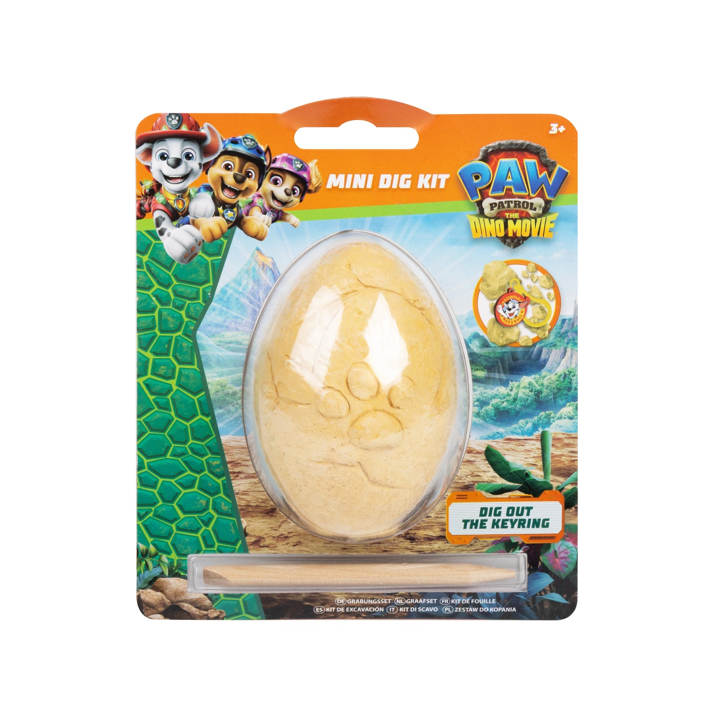 Paw Patrol Mini Dig Kit with Keyring inside