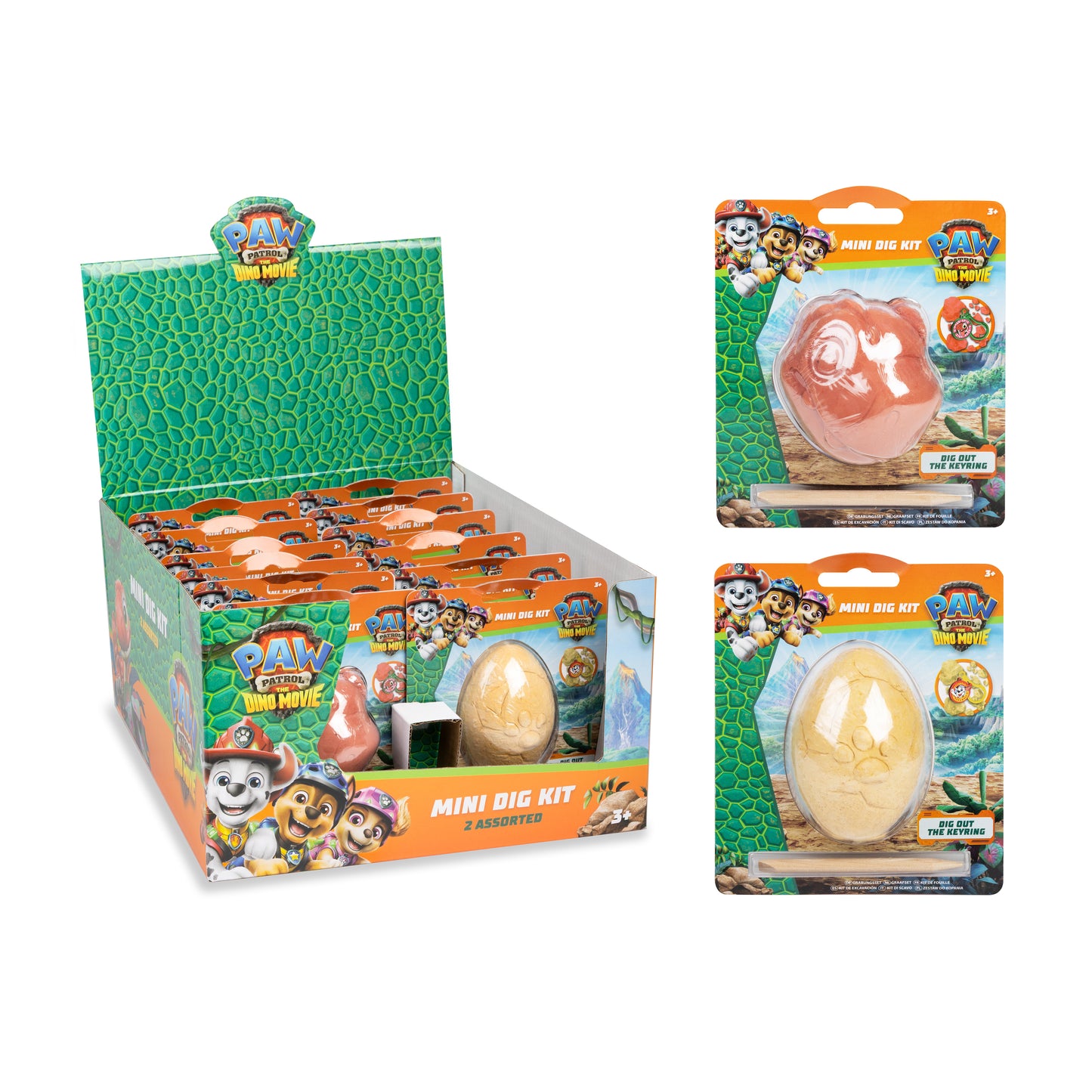 Paw Patrol Mini Dig Kit with Keyring inside