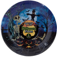 Halloween Cemetery Design Paper Plates (8 pieces)