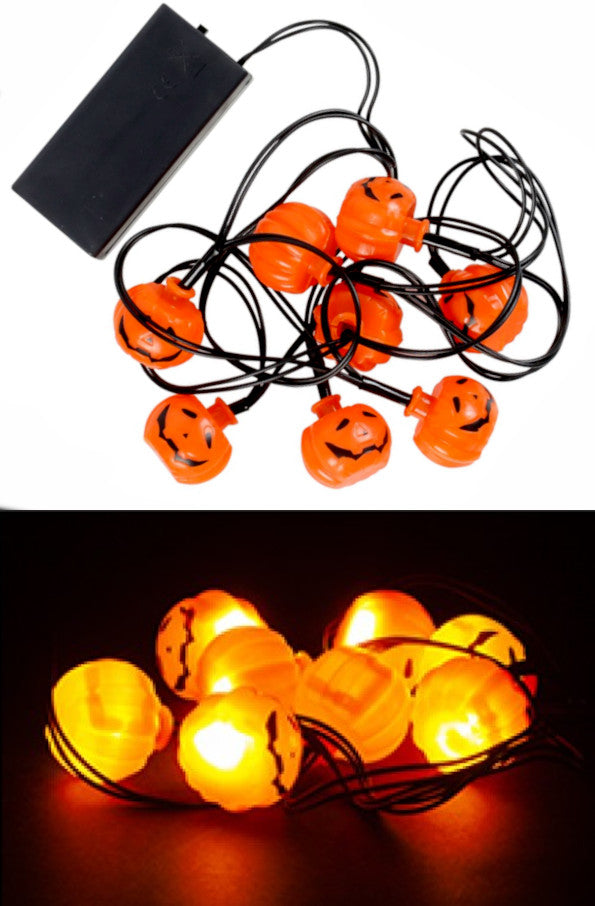 Halloween 8 Light Up LED Pumpkin Lights