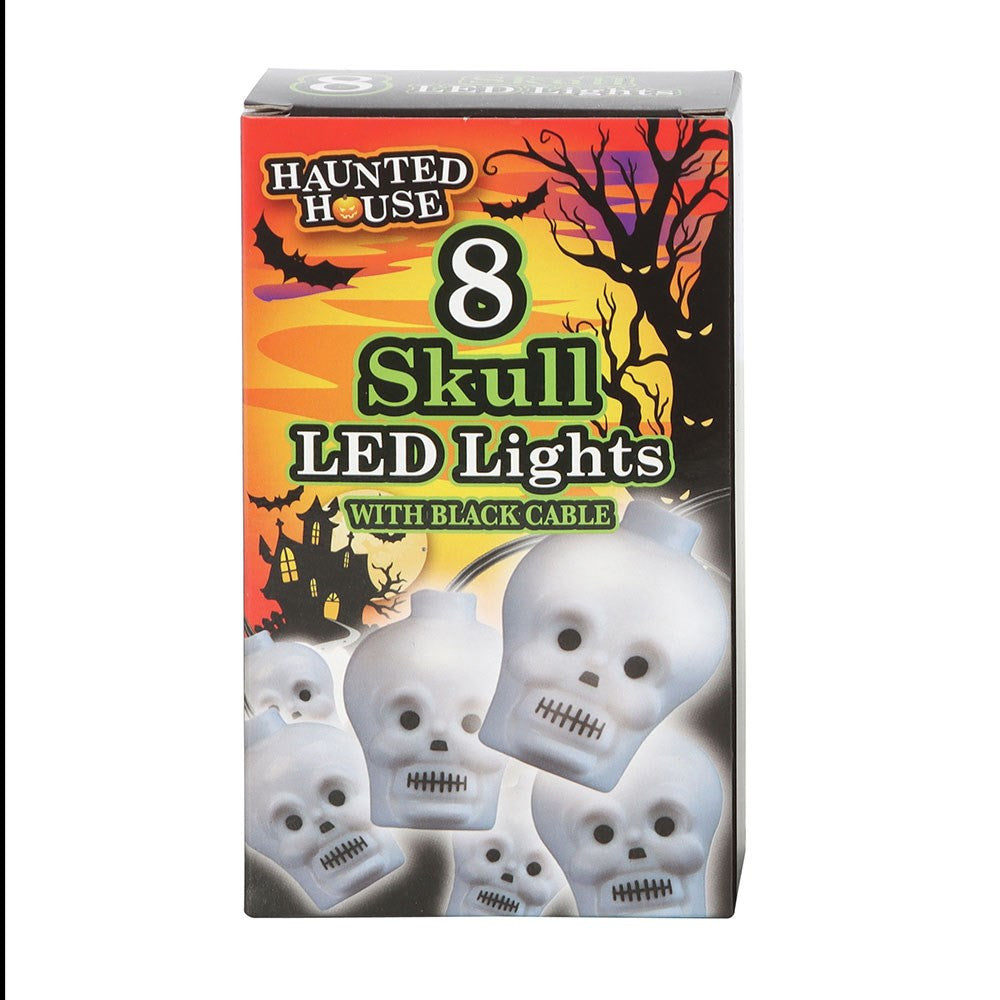 Halloween 8 Light Up LED Skull Lights - Anilas UK