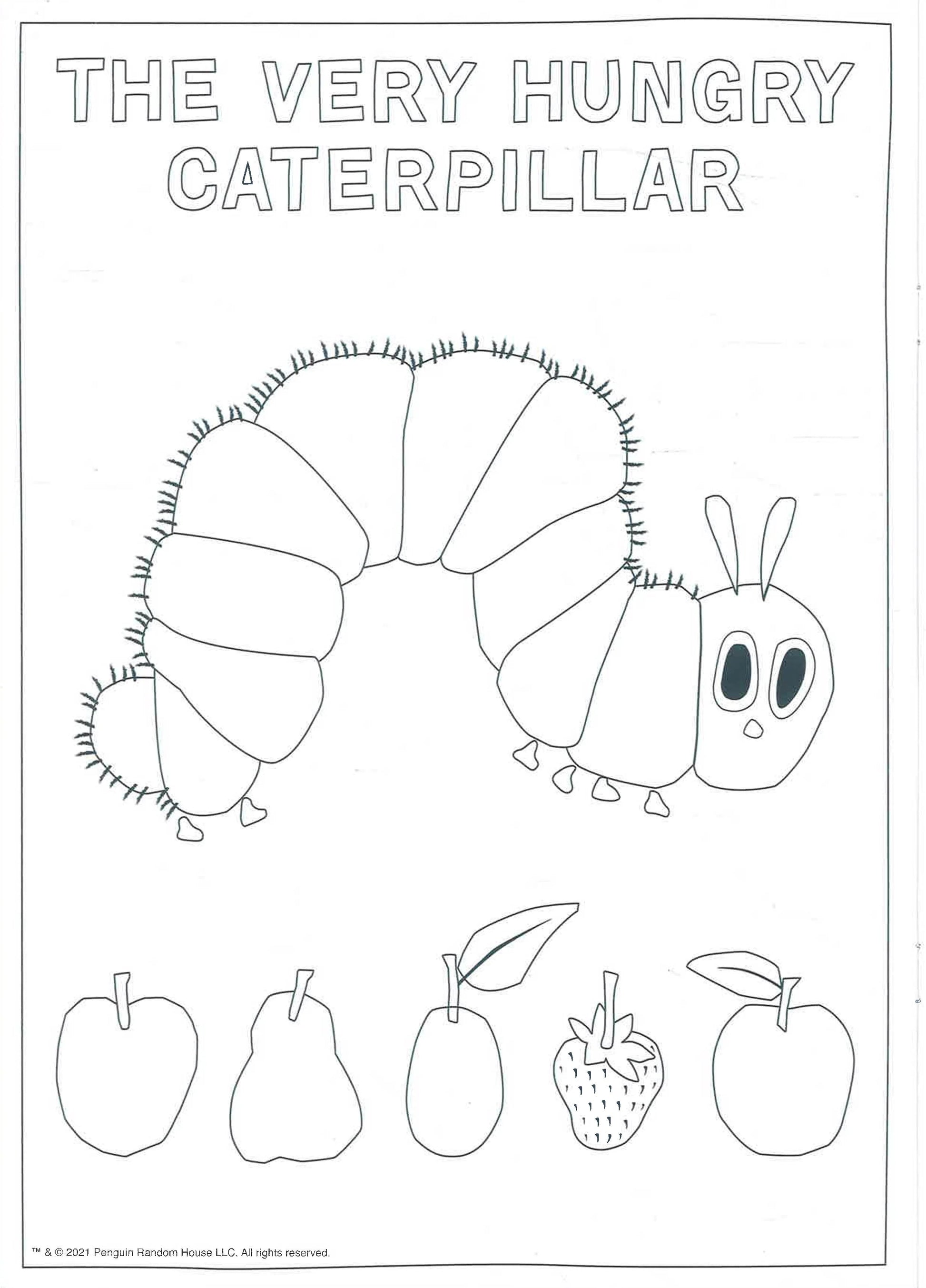 he Very Hungry Caterpillar Food Colouring Book - Anilas UK