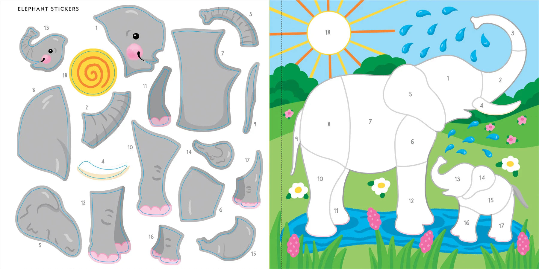 My First Colour-by-Sticker Book - Wild Animals - Anilas UK