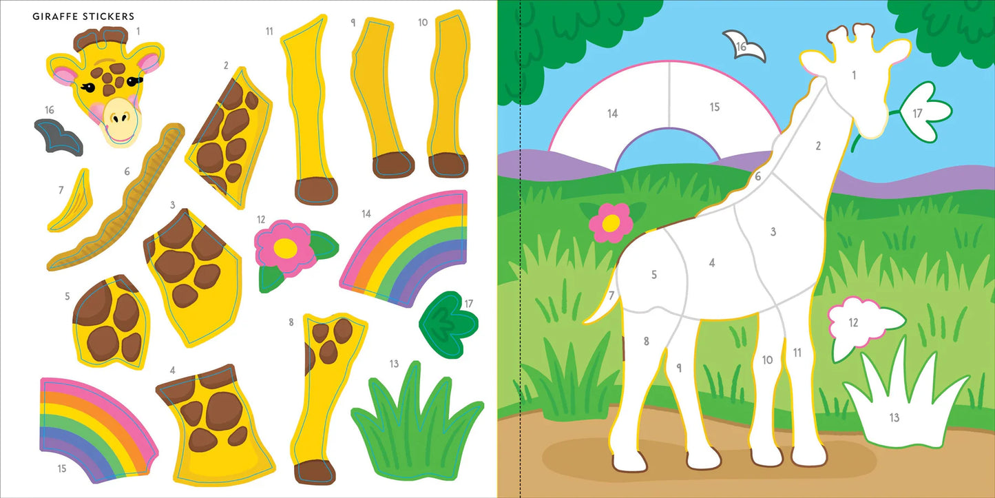 My First Colour-by-Sticker Book - Wild Animals - Anilas UK