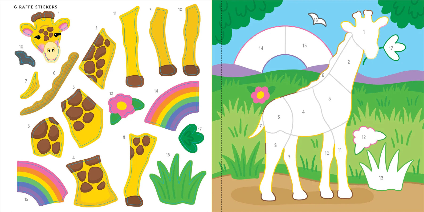 My First Colour-by-Sticker Book - Wild Animals - Anilas UK