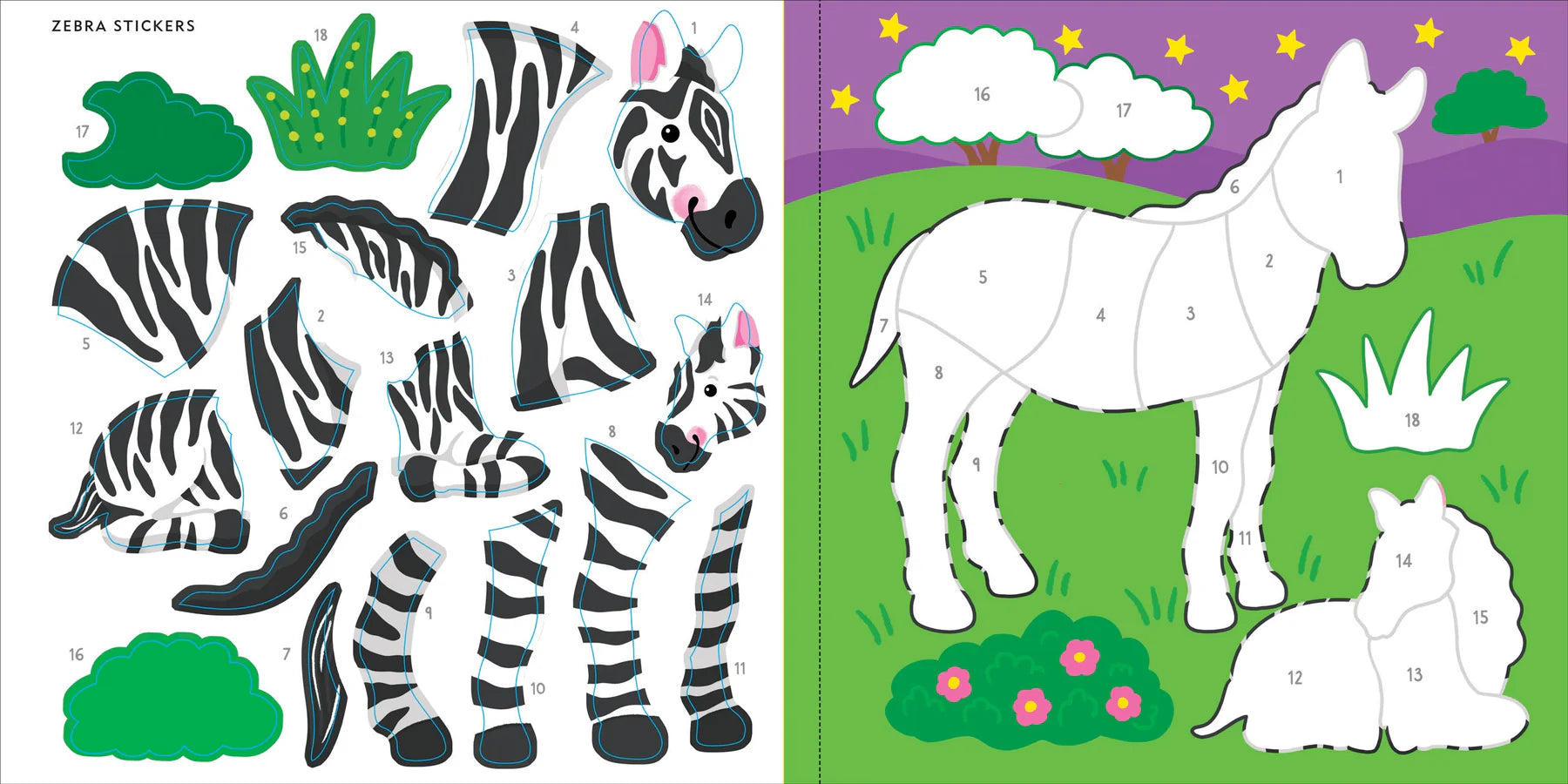 My First Colour-by-Sticker Book - Wild Animals - Anilas UK