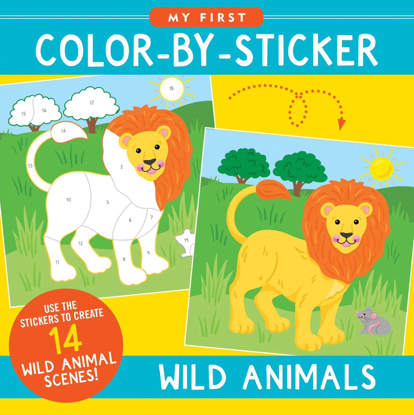 My First Colour-by-Sticker Book - Wild Animals - Anilas UK