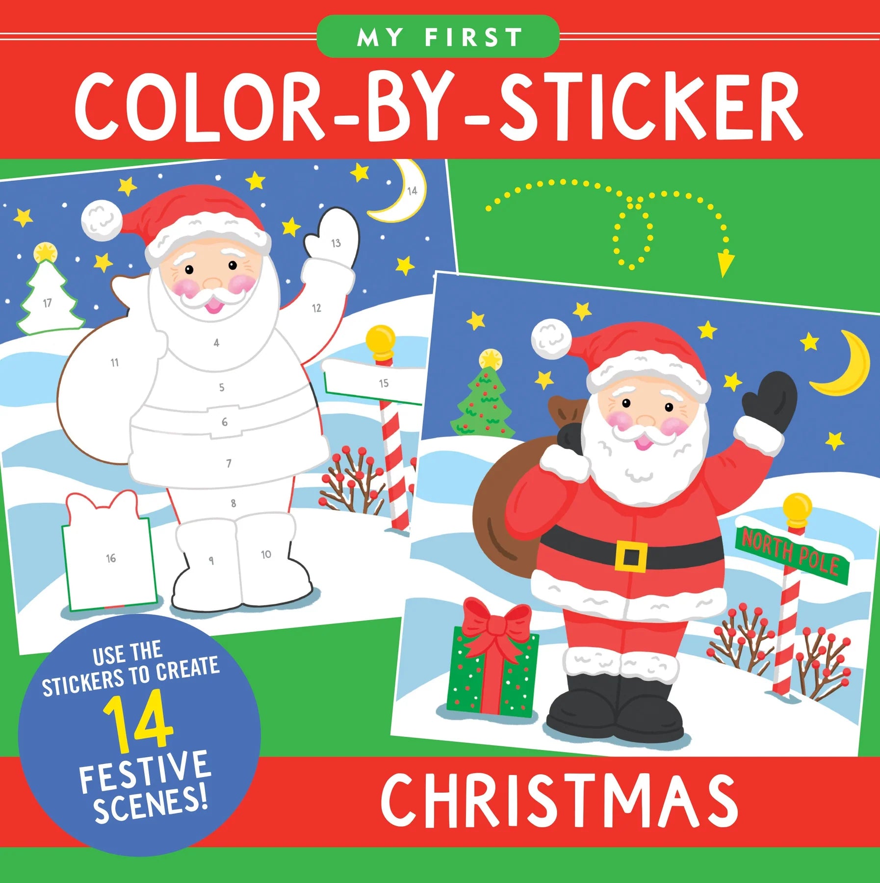 My First Colour-by-Sticker Book - Christmas - Anilas UK