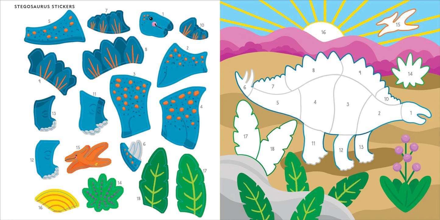 My First Colour-by-Sticker Book - Dinosaurs - Anilas UK