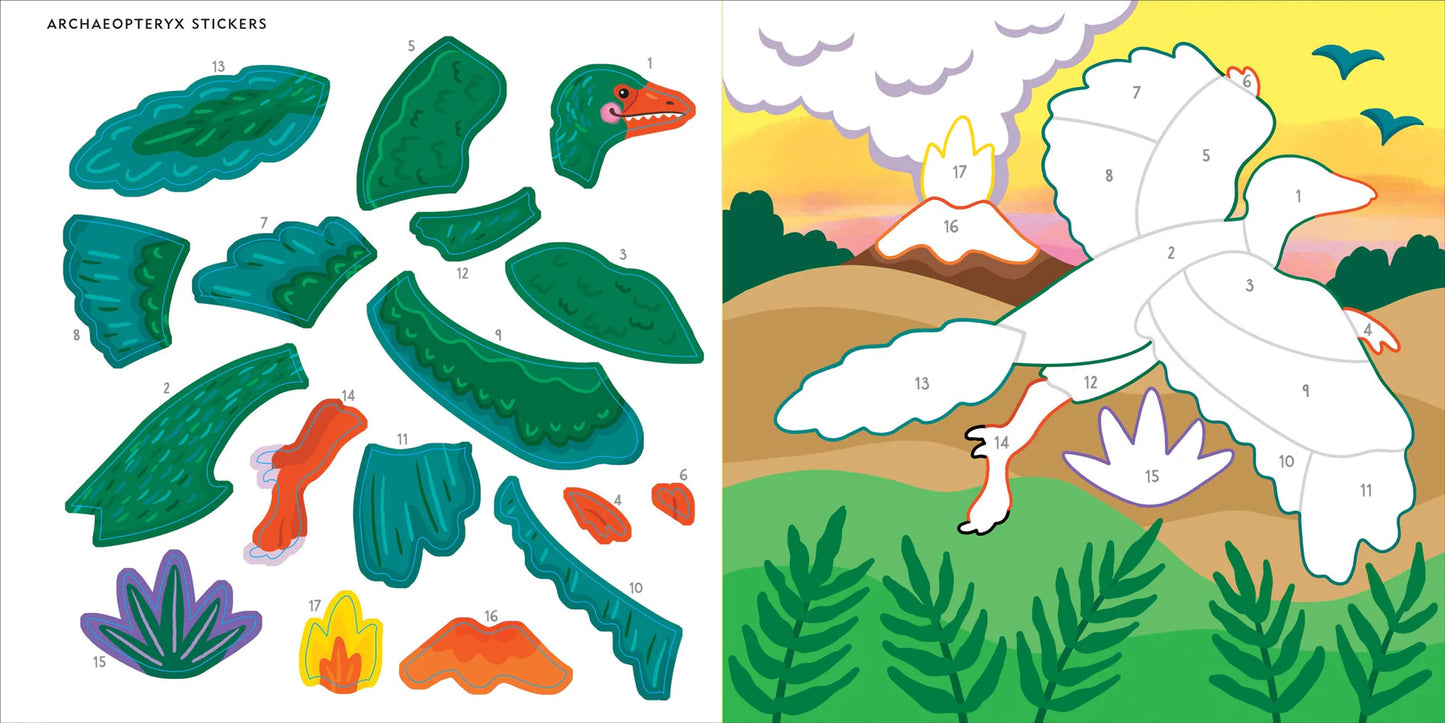 My First Colour-by-Sticker Book - Dinosaurs - Anilas UK