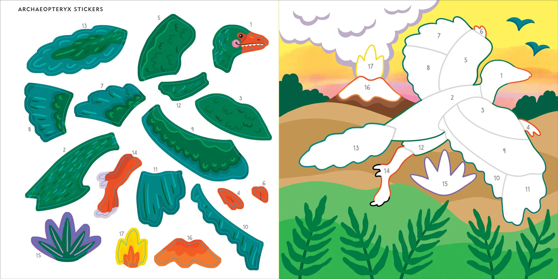 My First Colour-by-Sticker Book - Dinosaurs - Anilas UK