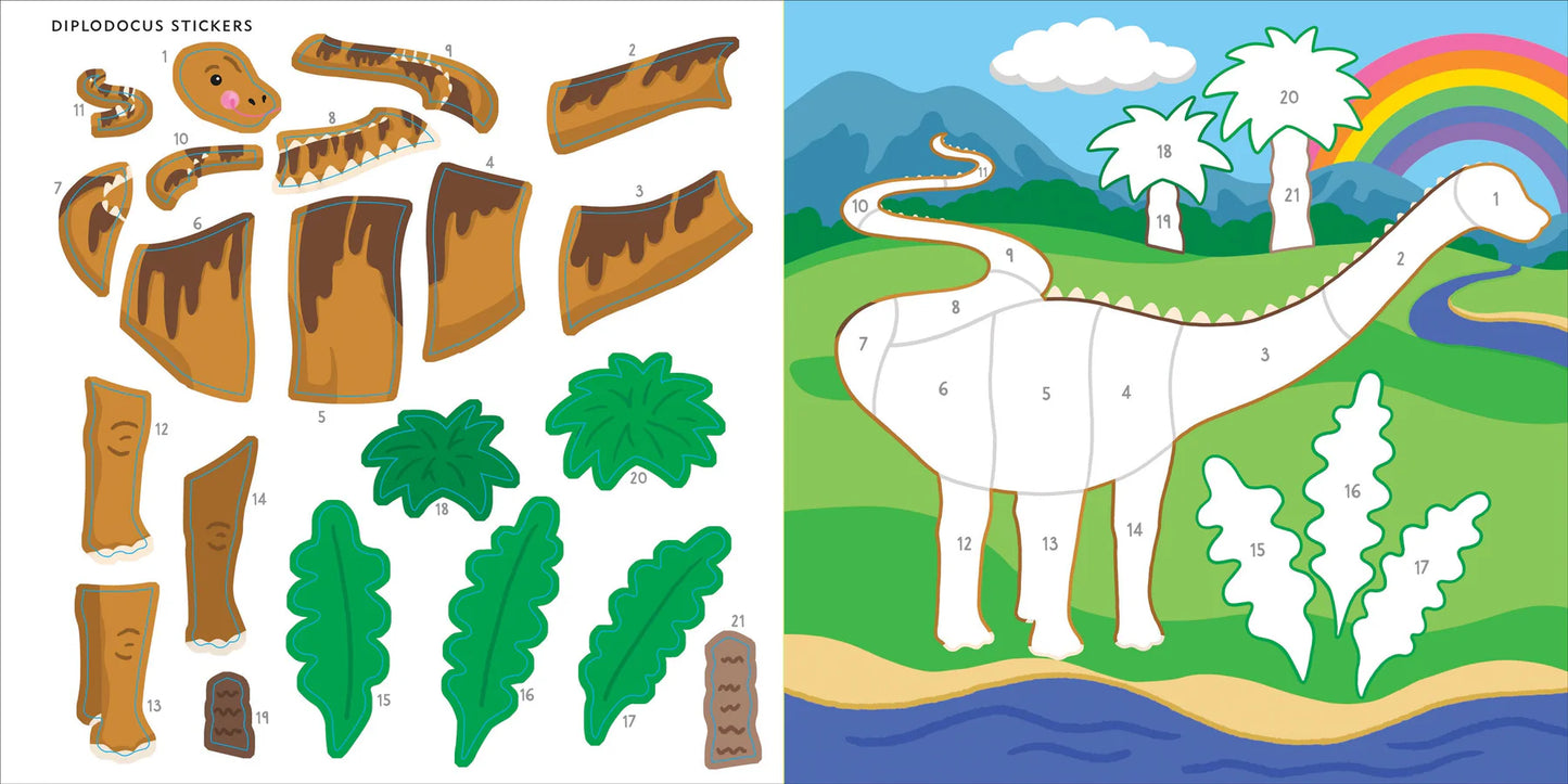 My First Colour-by-Sticker Book - Dinosaurs - Anilas UK