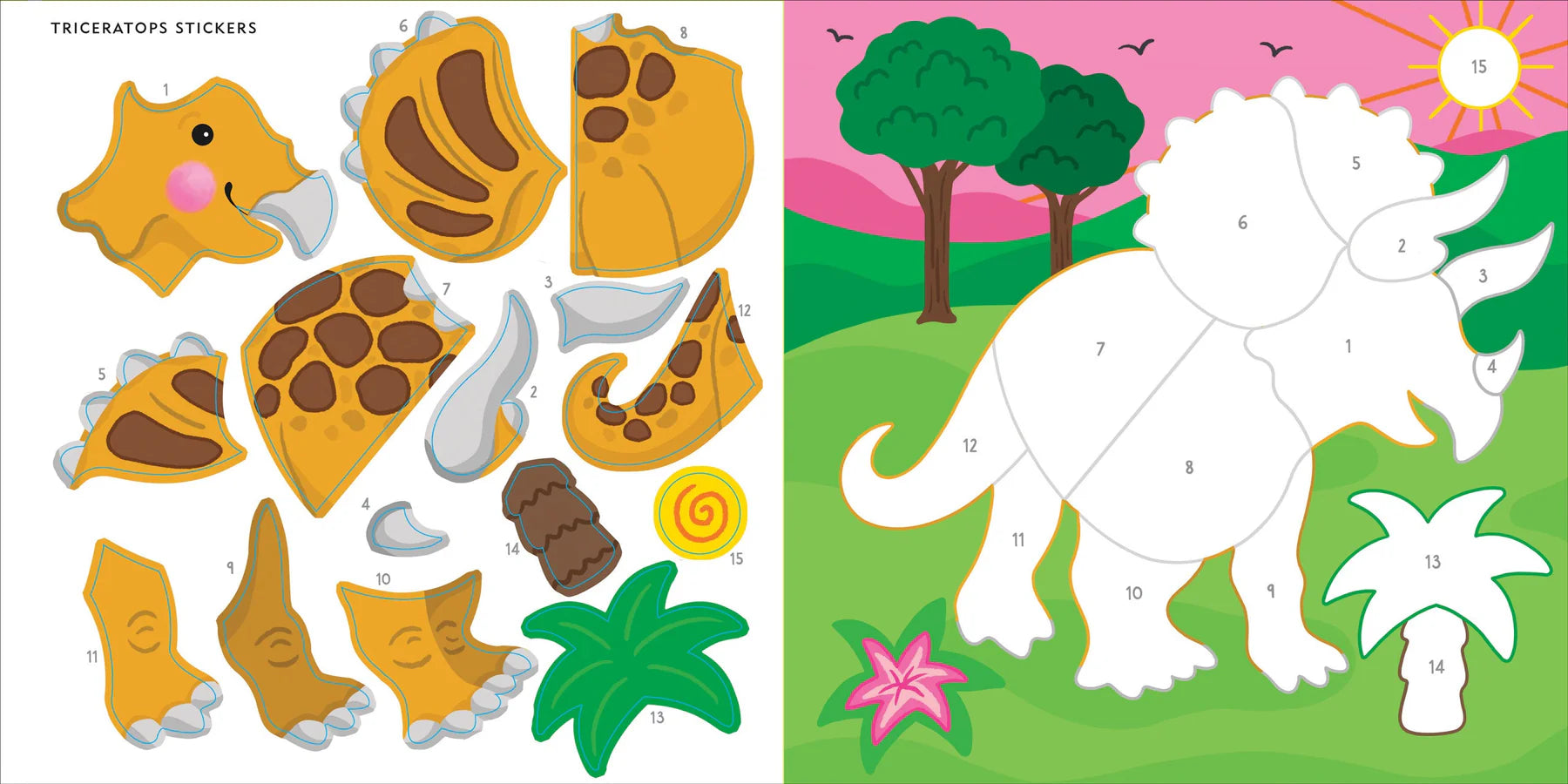 My First Colour-by-Sticker Book - Dinosaurs - Anilas UK