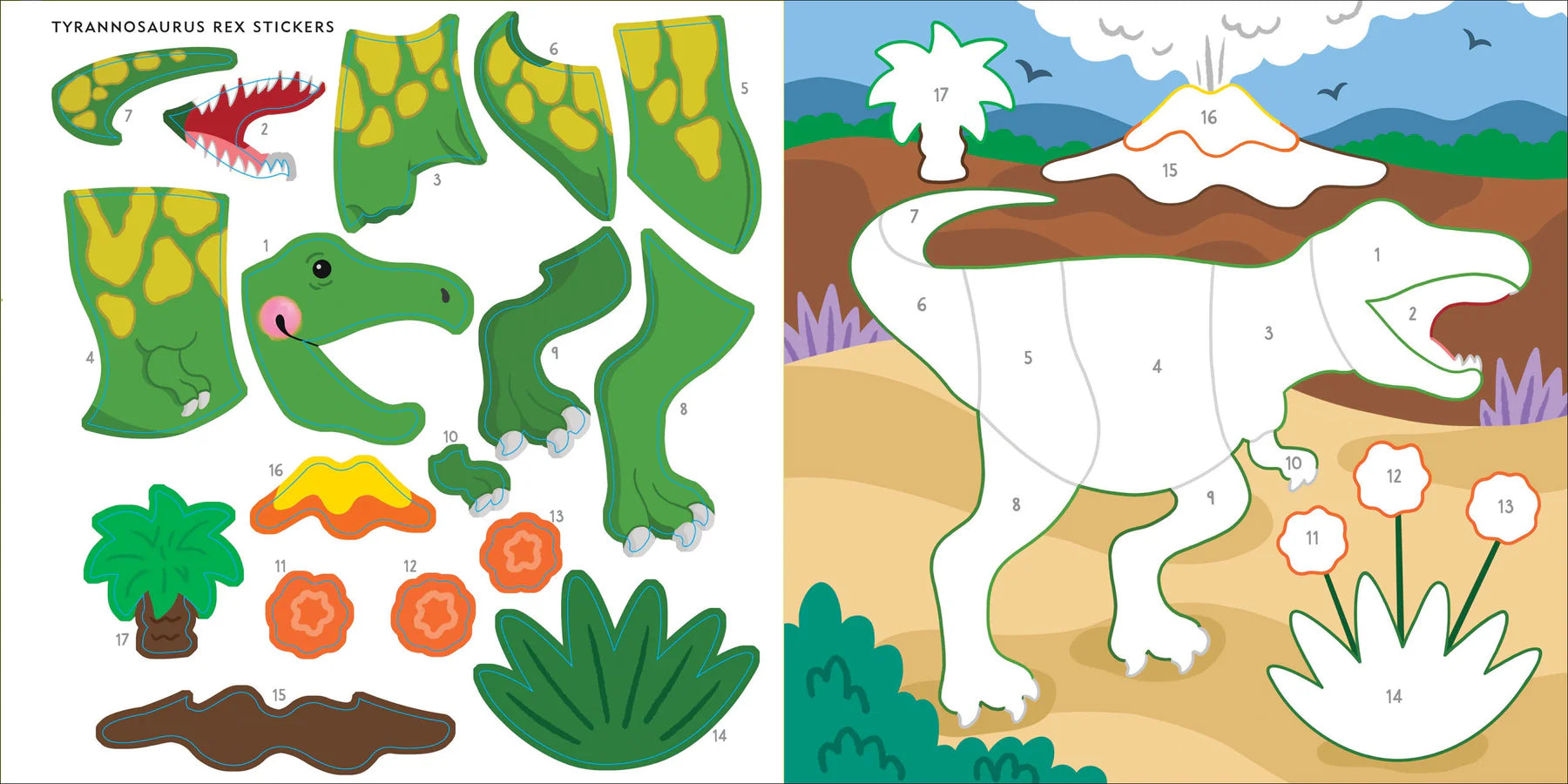 My First Colour-by-Sticker Book - Dinosaurs - Anilas UK