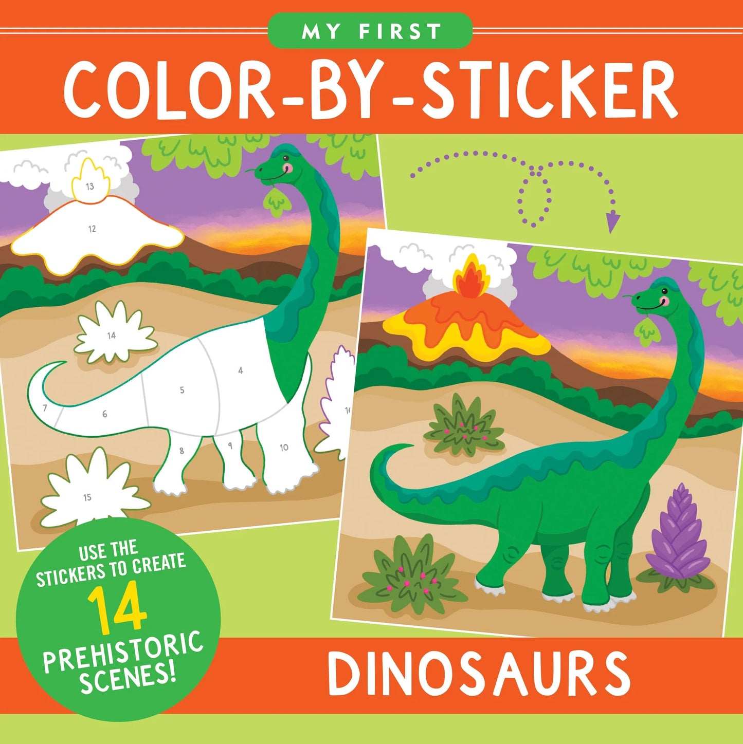 My First Colour-by-Sticker Book - Dinosaurs - Anilas UK