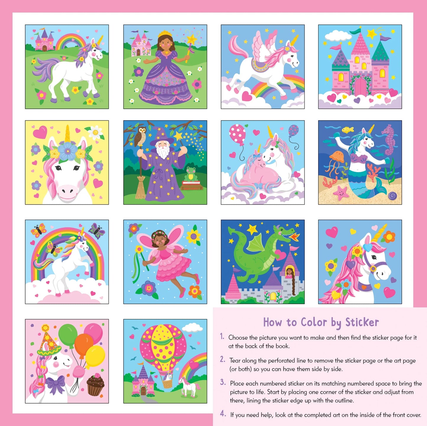 My First Colour-by-Sticker Book - Unicorns & More - Anilas UK