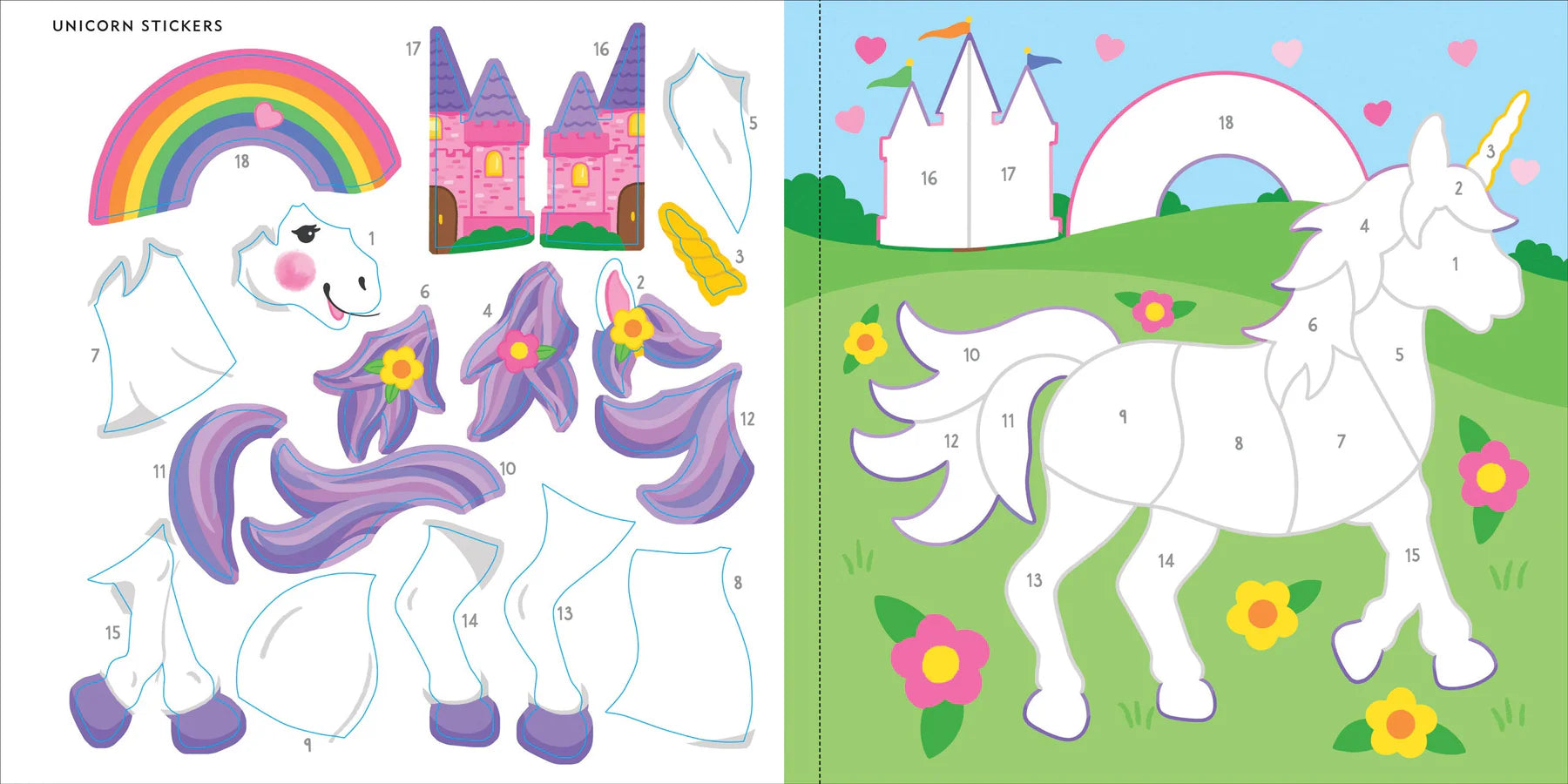 My First Colour-by-Sticker Book - Unicorns & More - Anilas UK