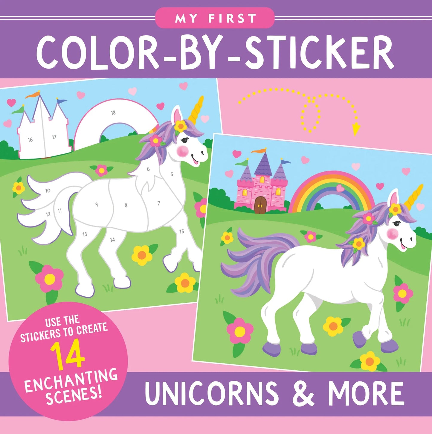 My First Colour-by-Sticker Book - Unicorns & More - Anilas UK
