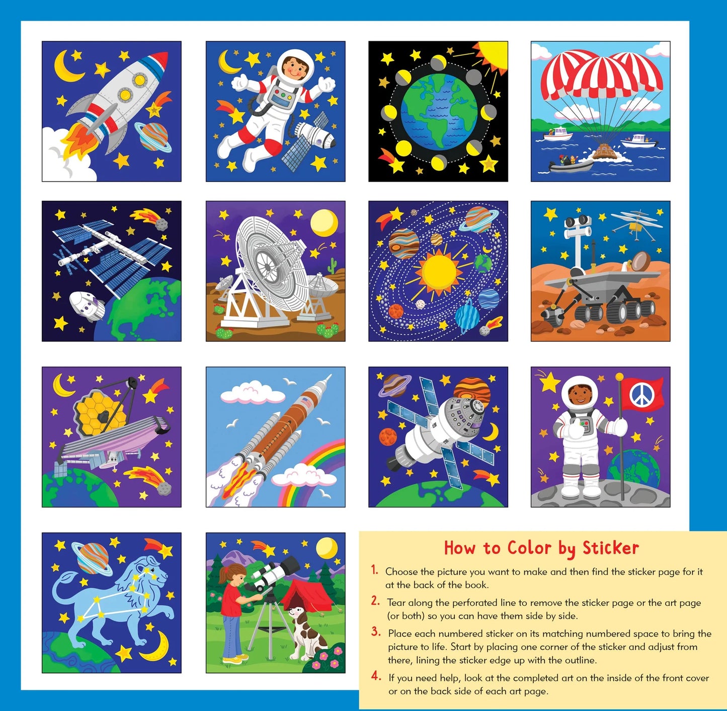 My First Colour-By-Sticker Book - Outer Space - Anilas UK