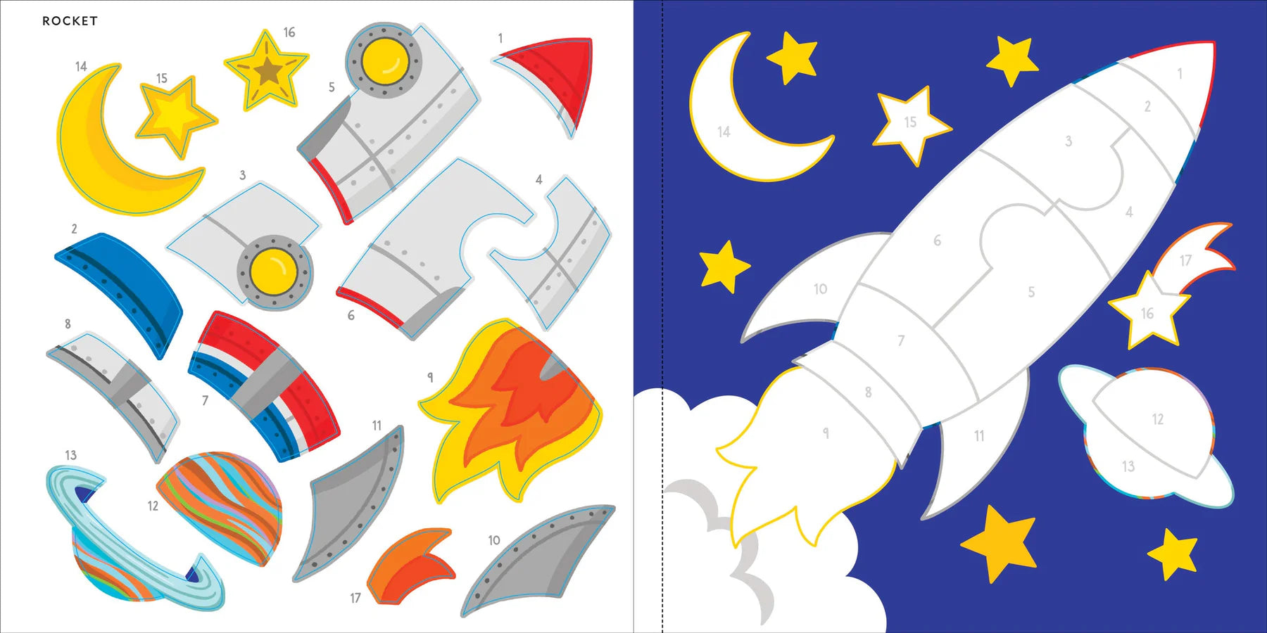 My First Colour-By-Sticker Book - Outer Space - Anilas UK