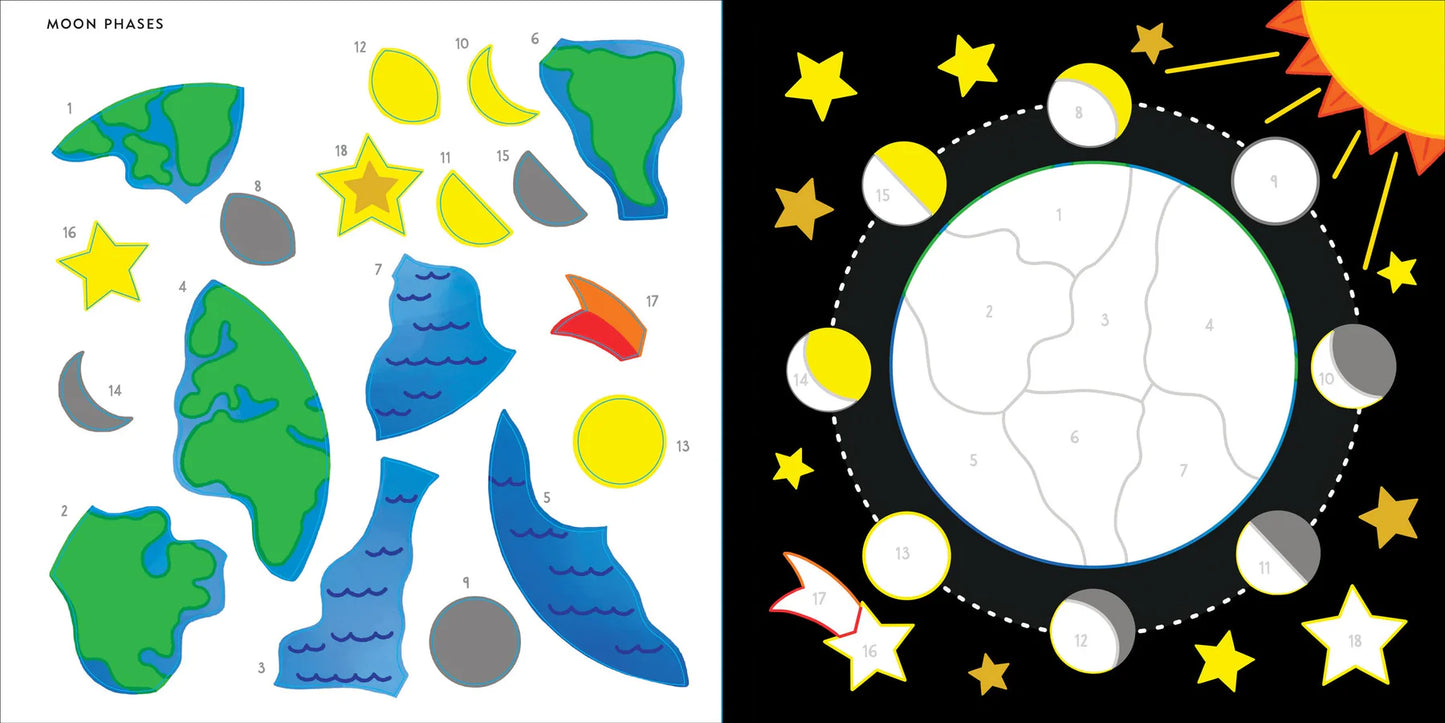 My First Colour-By-Sticker Book - Outer Space - Anilas UK