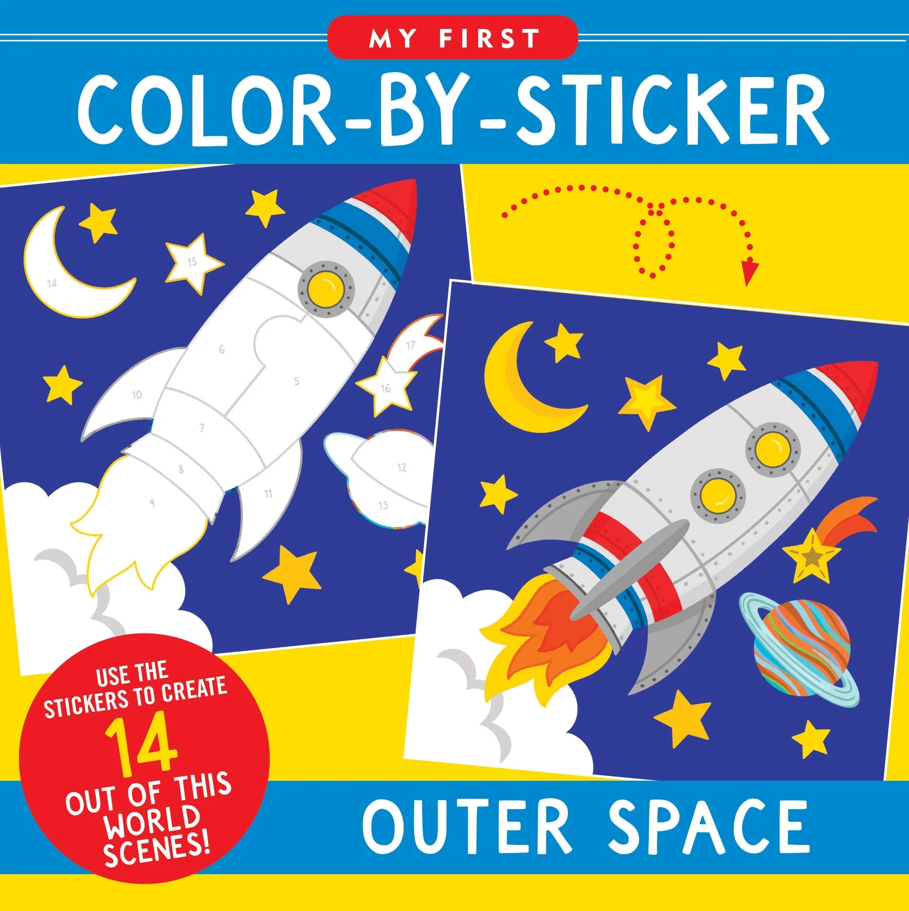My First Colour-By-Sticker Book - Outer Space - Anilas UK