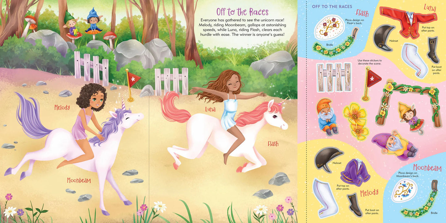 Unicorns Sticker Doll Dress-Up Book - Anilas UK