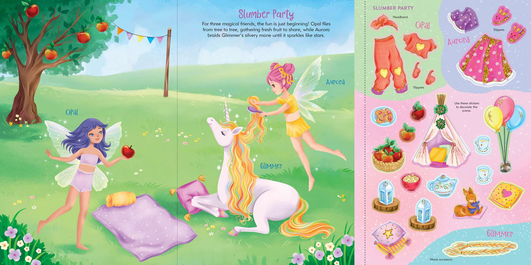 Unicorns Sticker Doll Dress-Up Book - Anilas UK