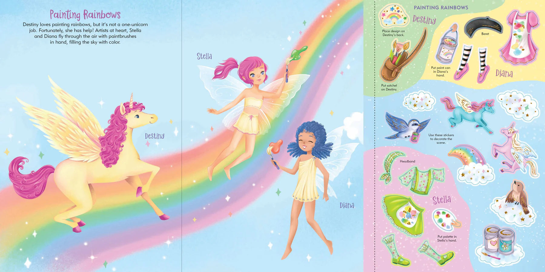 Unicorns Sticker Doll Dress-Up Book - Anilas UK