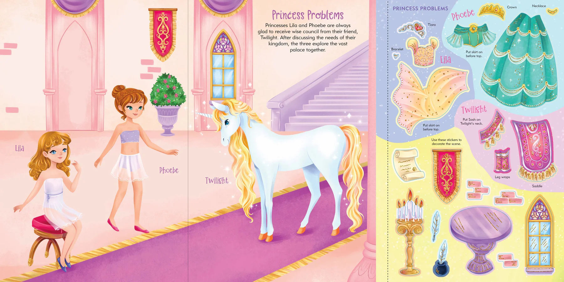 Unicorns Sticker Doll Dress-Up Book - Anilas UK