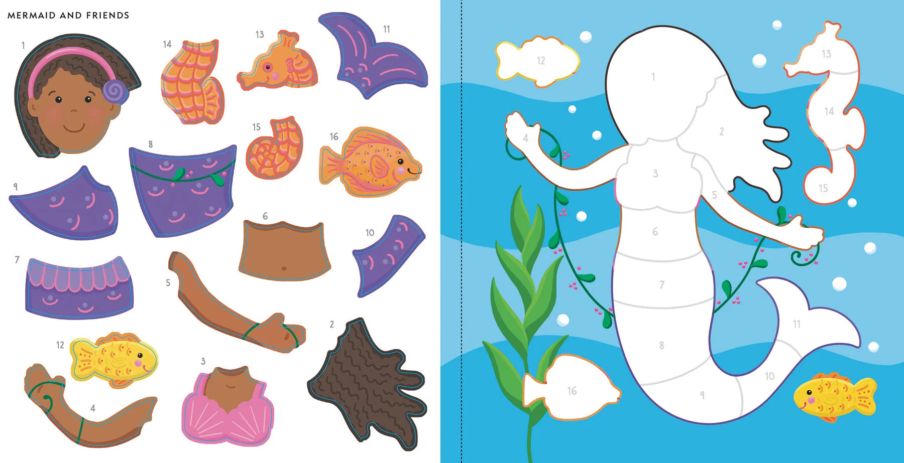 My First Colour-by-Sticker - Mermaids & More - Anilas UK