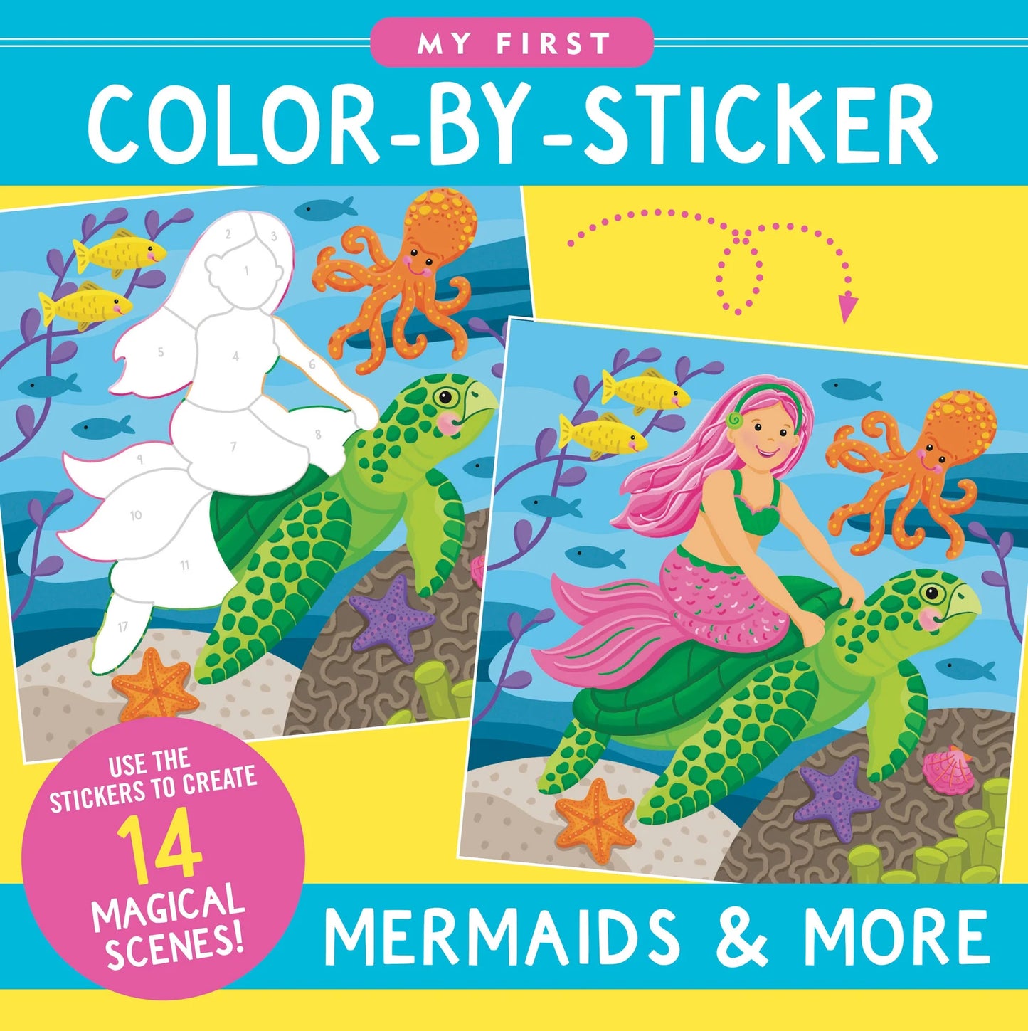 My First Colour-by-Sticker - Mermaids & More - Anilas UK