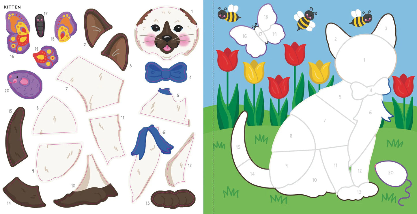 My First Colour-by-Sticker Book - Furry Friends - Anilas UK