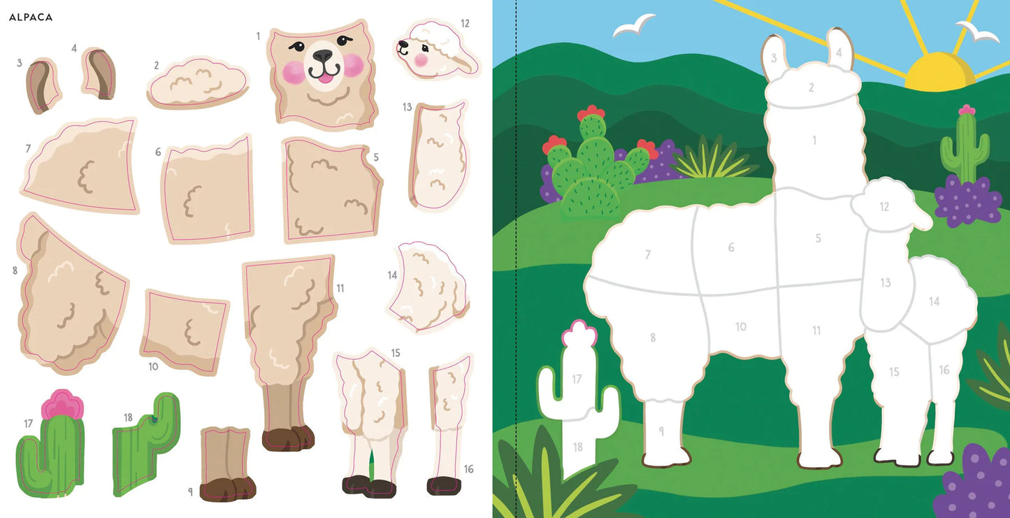 My First Colour-by-Sticker Book - Furry Friends - Anilas UK