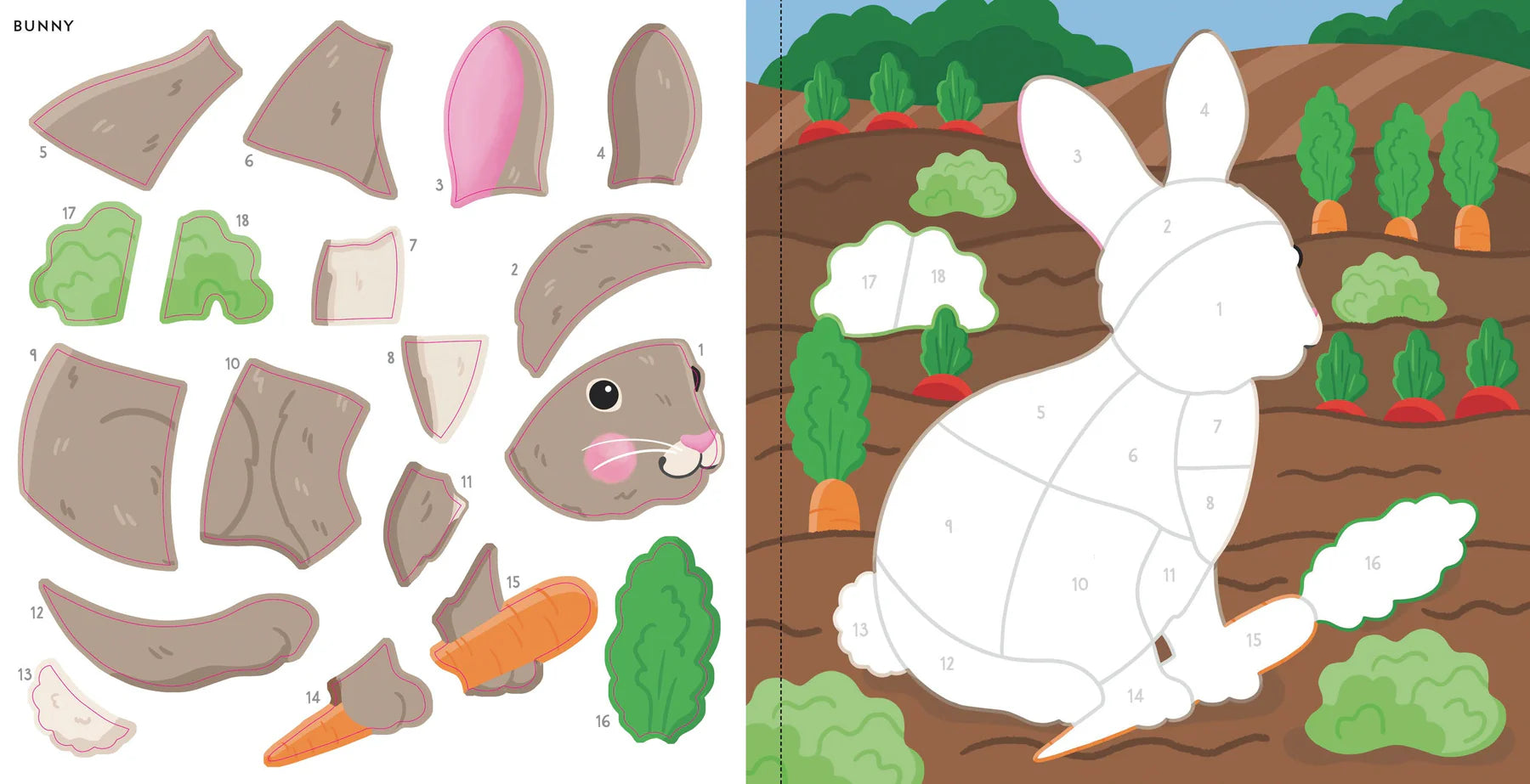 My First Colour-by-Sticker Book - Furry Friends - Anilas UK