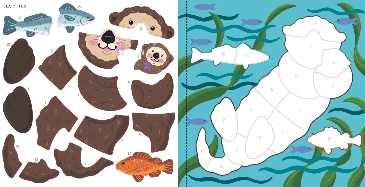 My First Colour-by-Sticker Book - Furry Friends - Anilas UK