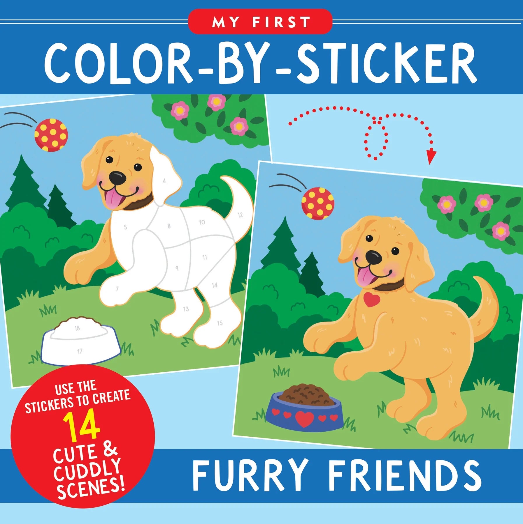 My First Colour-by-Sticker Book - Furry Friends - Anilas UK