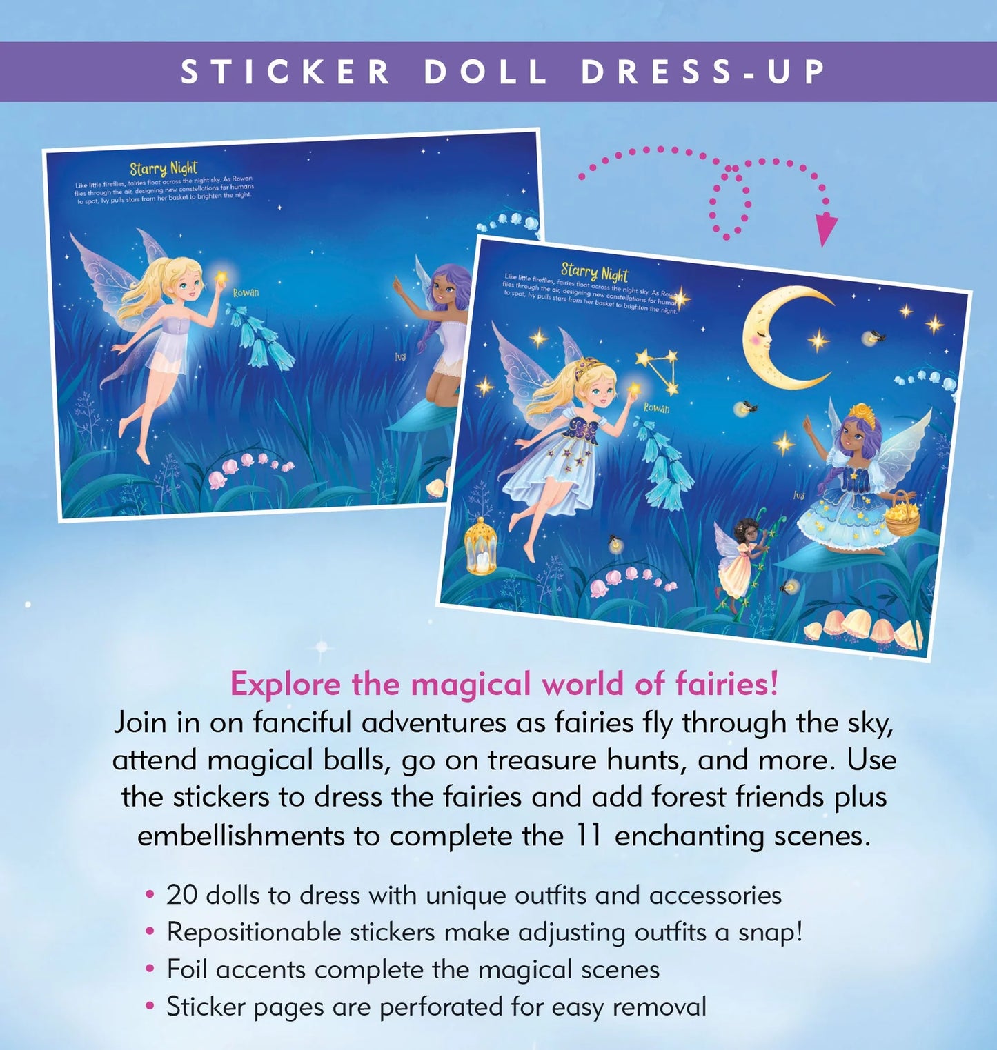 Fairies Sticker Doll Dress-Up Book - Anilas UK