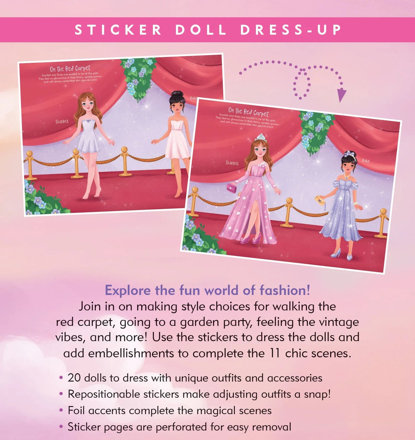 Fashion Sticker Doll Dress-Up Book - Anilas UK