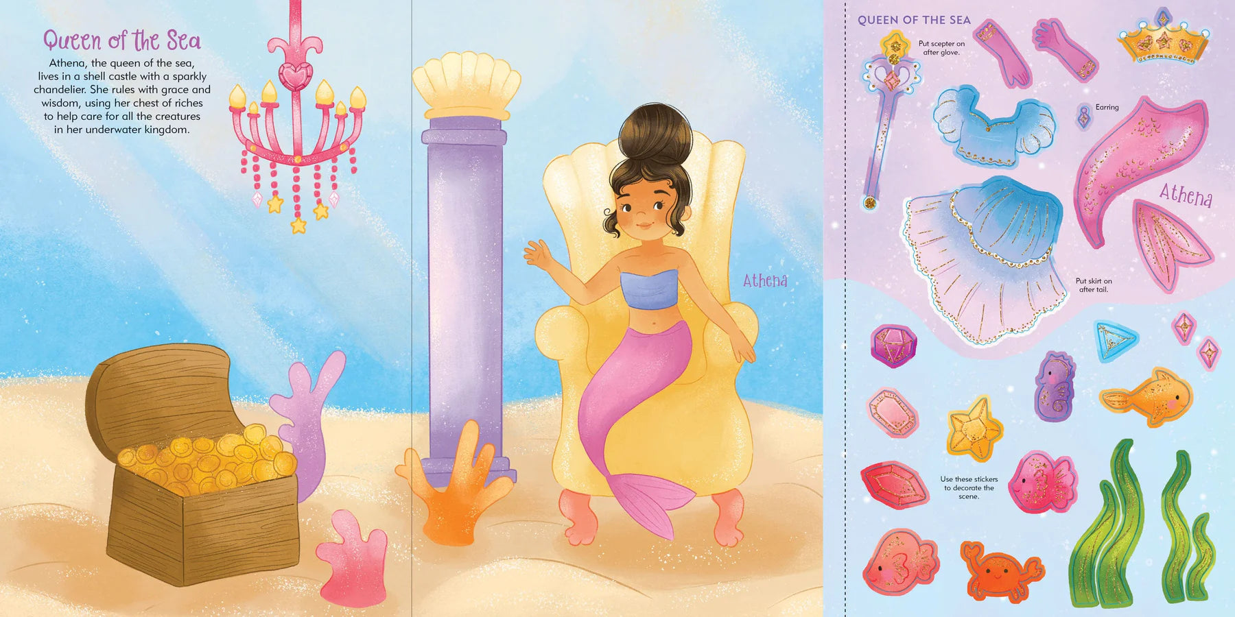 Mermaids Sticker Doll Dress-Up Book - Anilas UK