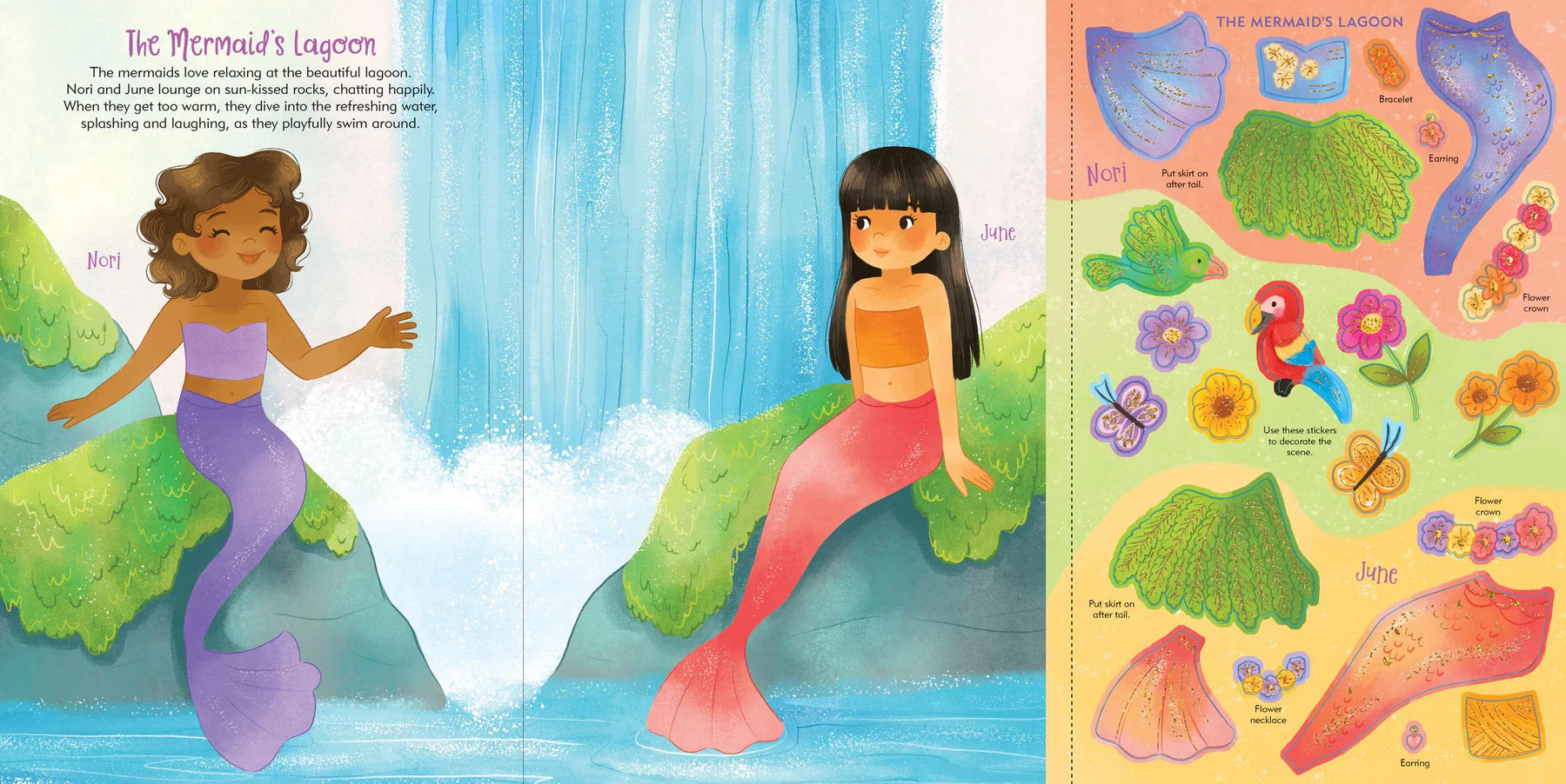 Mermaids Sticker Doll Dress-Up Book - Anilas UK