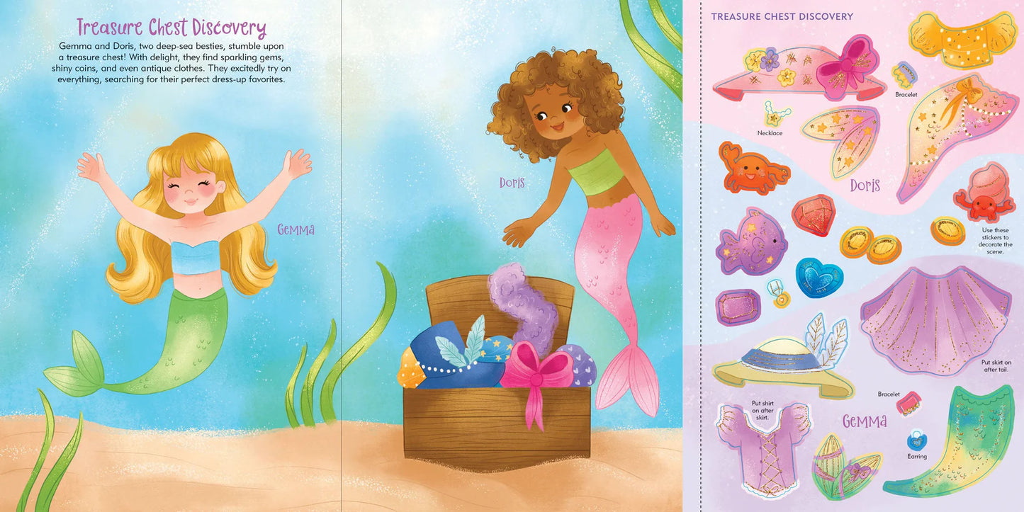 Mermaids Sticker Doll Dress-Up Book - Anilas UK
