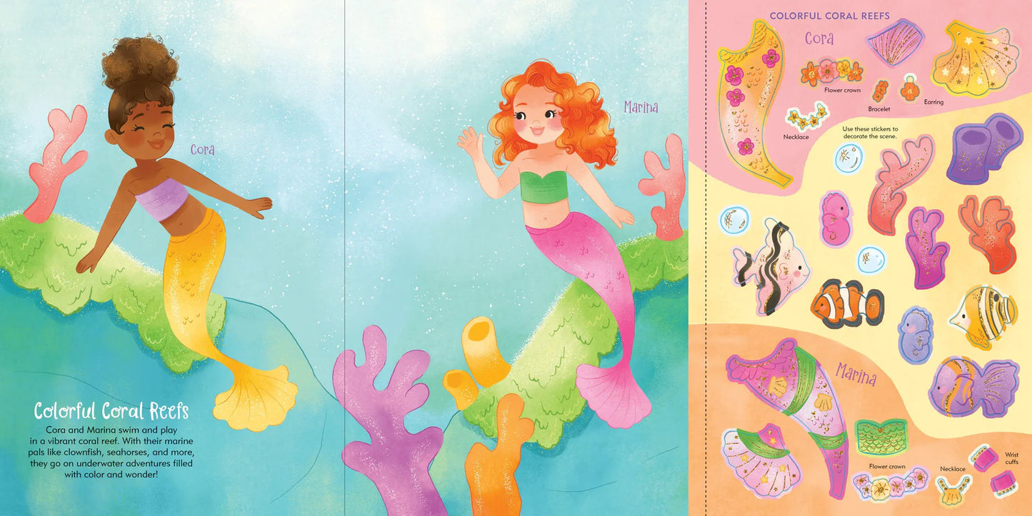 Mermaids Sticker Doll Dress-Up Book - Anilas UK