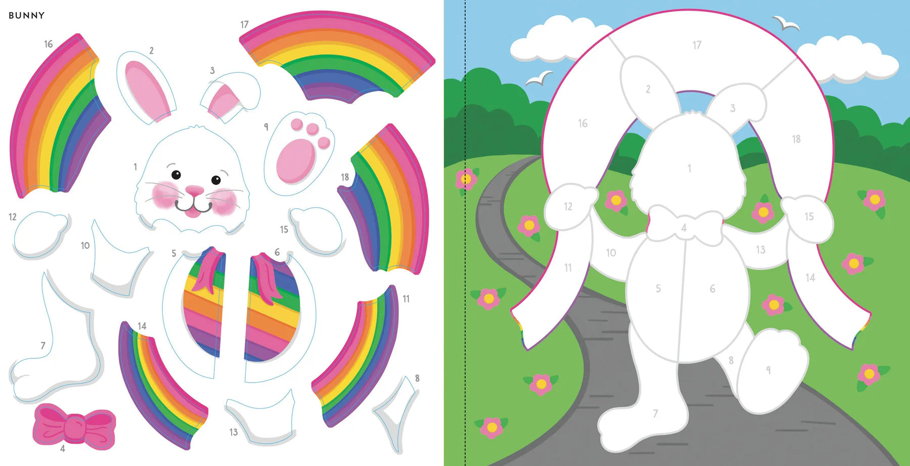 My First Colour-By-Sticker Book - Rainbow Magic - Anilas UK
