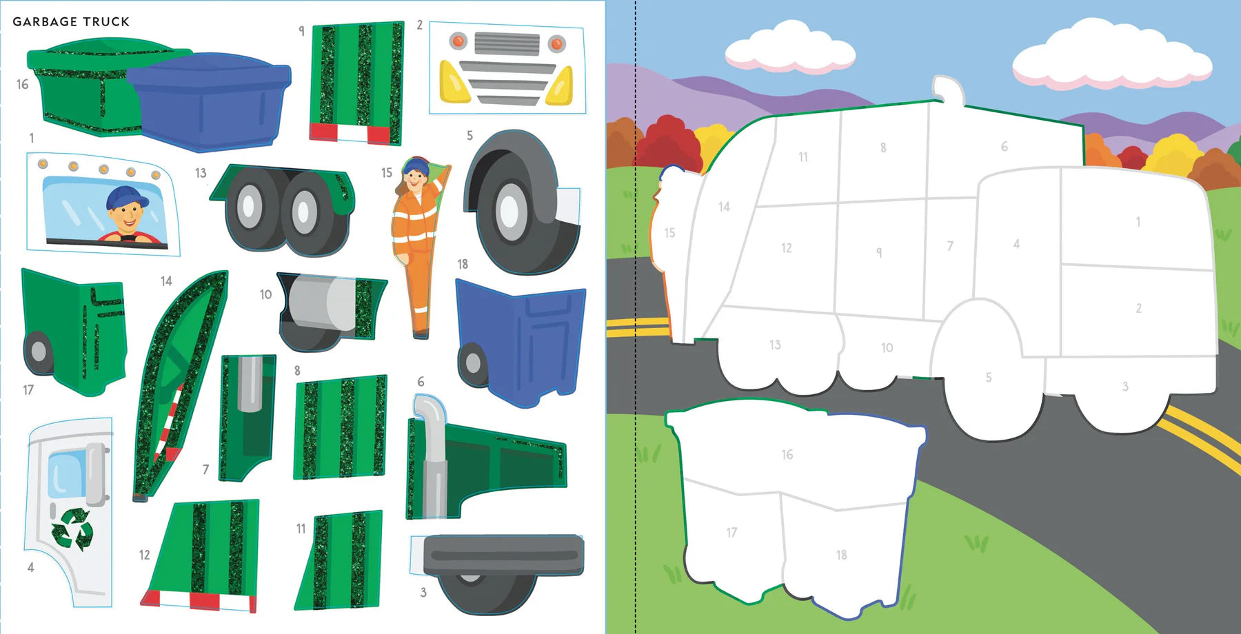 My First Color-By-Sticker Book - Cars, Trucks, & Trains - Anilas UK