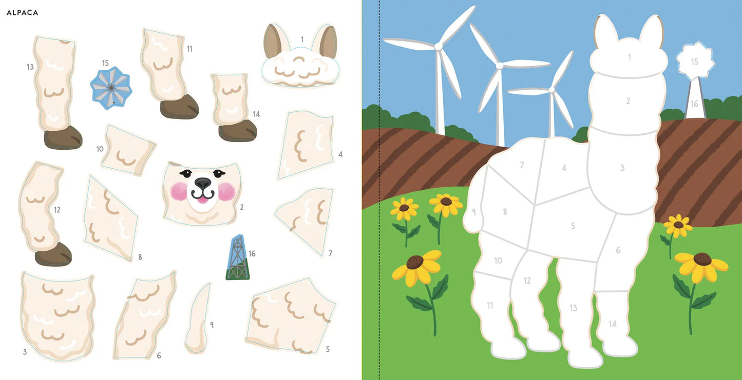 My First Colour-By-Sticker Book - Farm Animals - Anilas UK