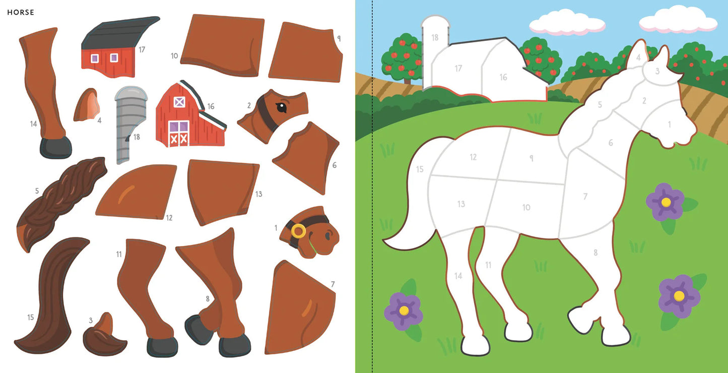 My First Colour-By-Sticker Book - Farm Animals - Anilas UK